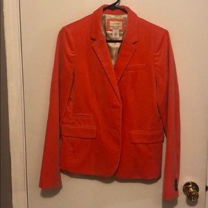 Women’s Velvet Orange J. Crew Schoolboy blazer .